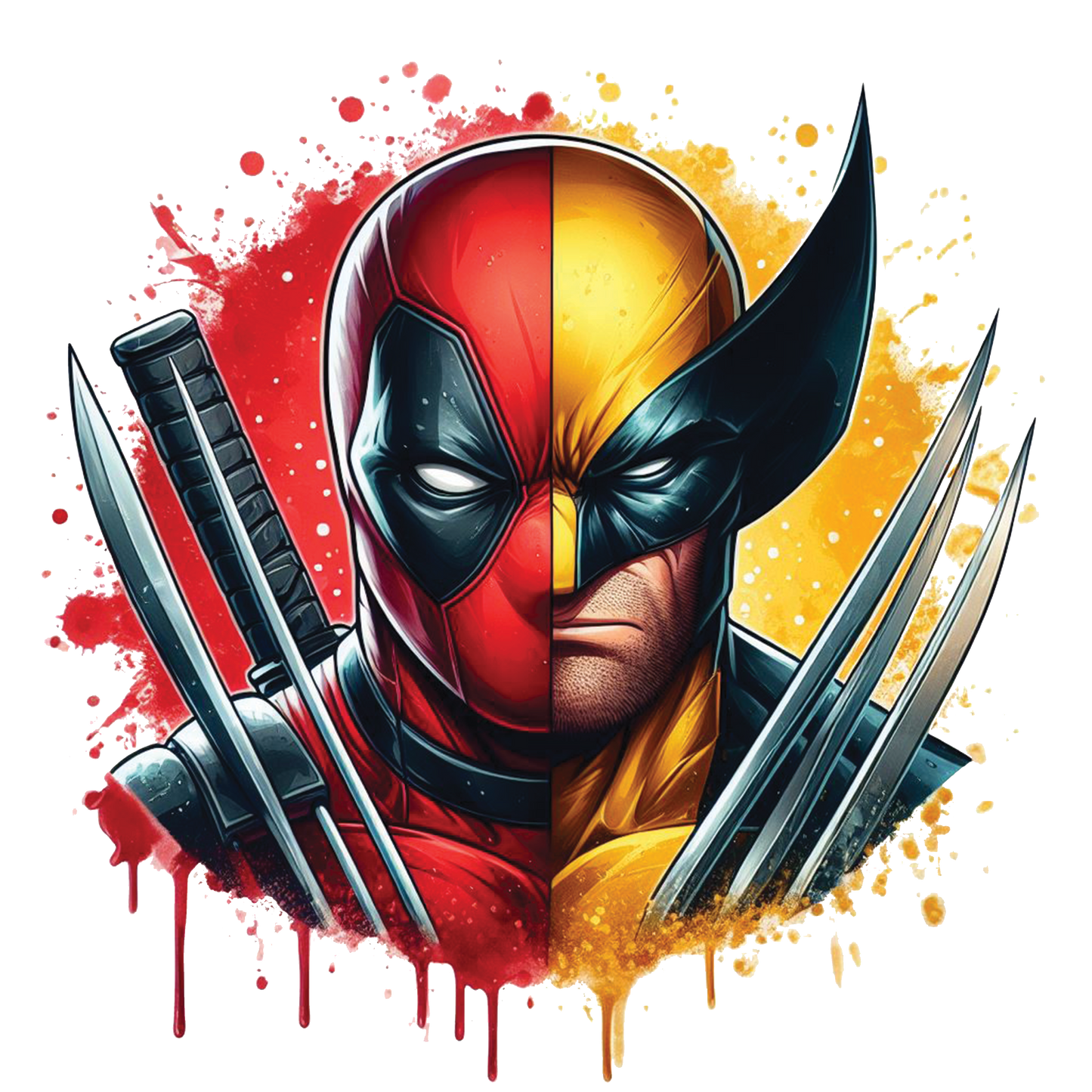 Deadpool vs Wolverine  Png